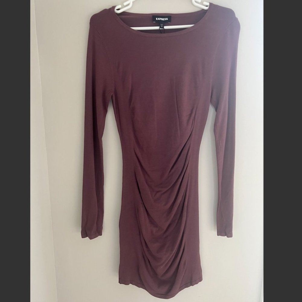 Express mini Dress, Maroon/wine color, size small